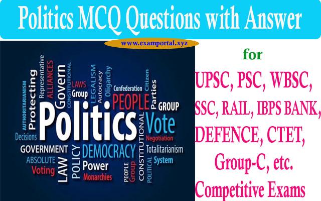 Politics MCQ questions